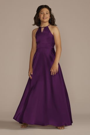 Plum Junior Bridesmaid Dresses