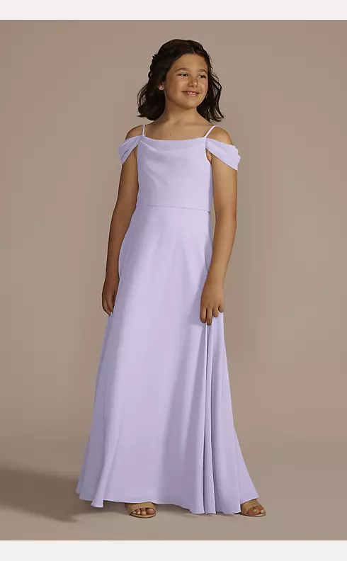Chiffon Swag Sleeve Junior Bridesmaid Dress