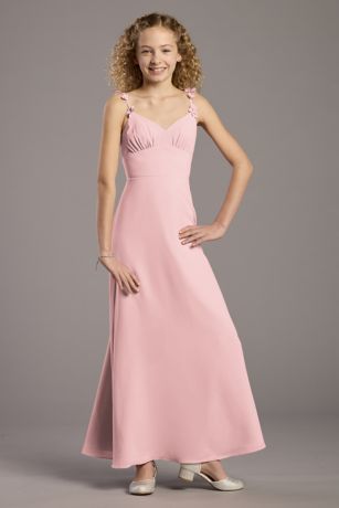 Picture of Chiffon 3D Floral Strap A-Line Girls Dress