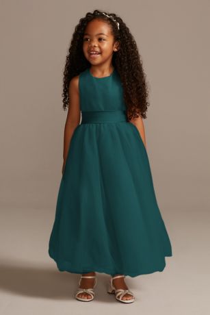 Emerald Flower Girl Dress