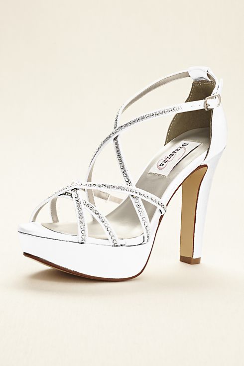 Dyeable Strappy Platform Sandal with Crystals Image
