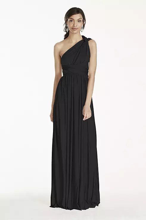 Long Jersey Style-Your-Way 2 Tie Bridesmaid Dress Image 1