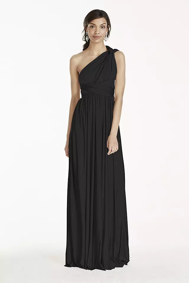 Long Jersey Style-Your-Way 2 Tie Bridesmaid Dress Image