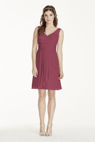 Illusion Tank Dress with Short Cascade Skirt