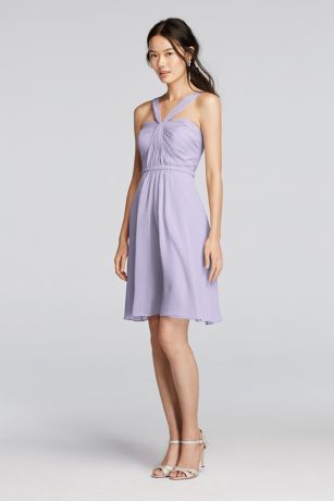Discount david's bridal y neck dress Outlet