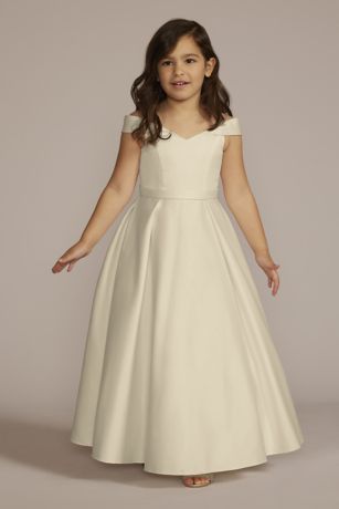 Off Shoulder Flower Girl Dress