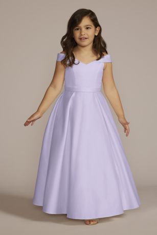 Off Shoulder Flower Girl Dress