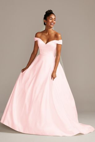 ball gown wedding dress,ballgown,off shoulder gown,satin gown,