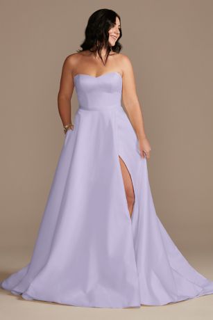 david's bridal strapless wedding dress