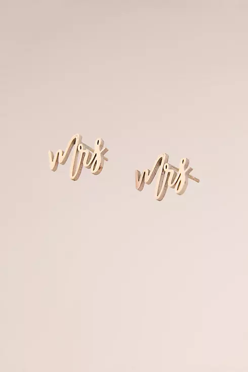Mrs Scripted Earrings Image 1