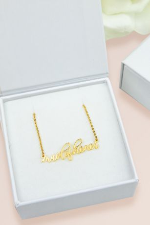 Maid of Honor Script Necklace