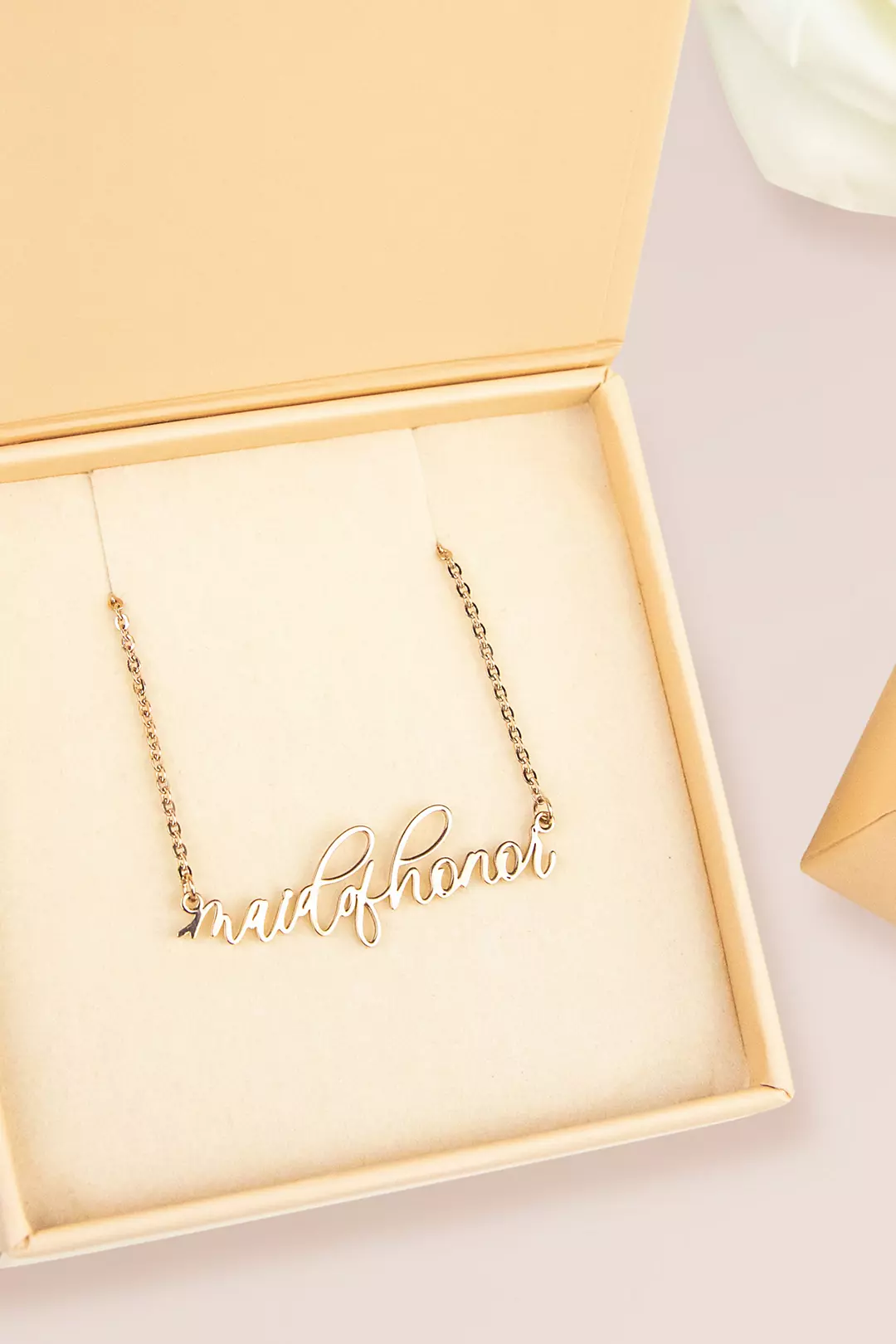 Maid of Honor Script Necklace Image