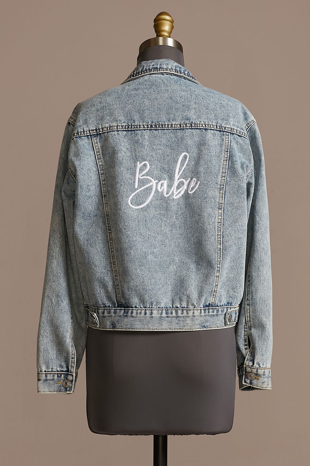 Babe Embroidered Denim Jacket Image 3