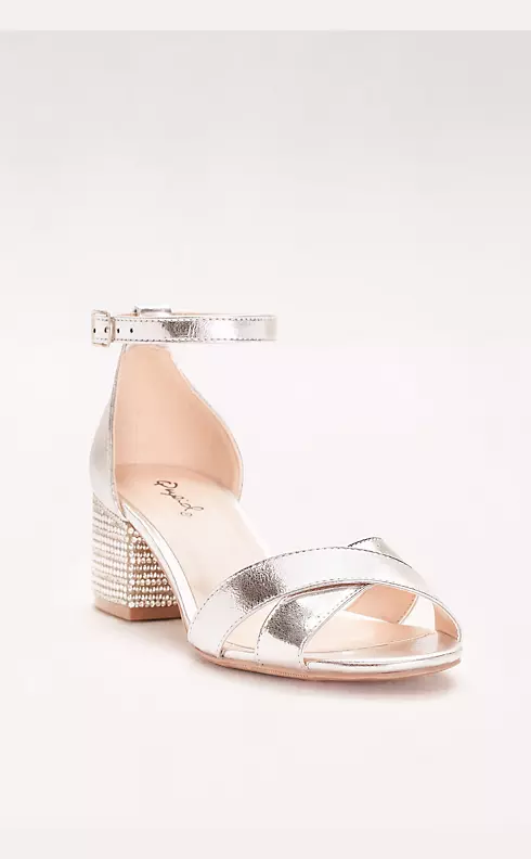 Crystal-Studded Block-Heel Sandals  Image 1