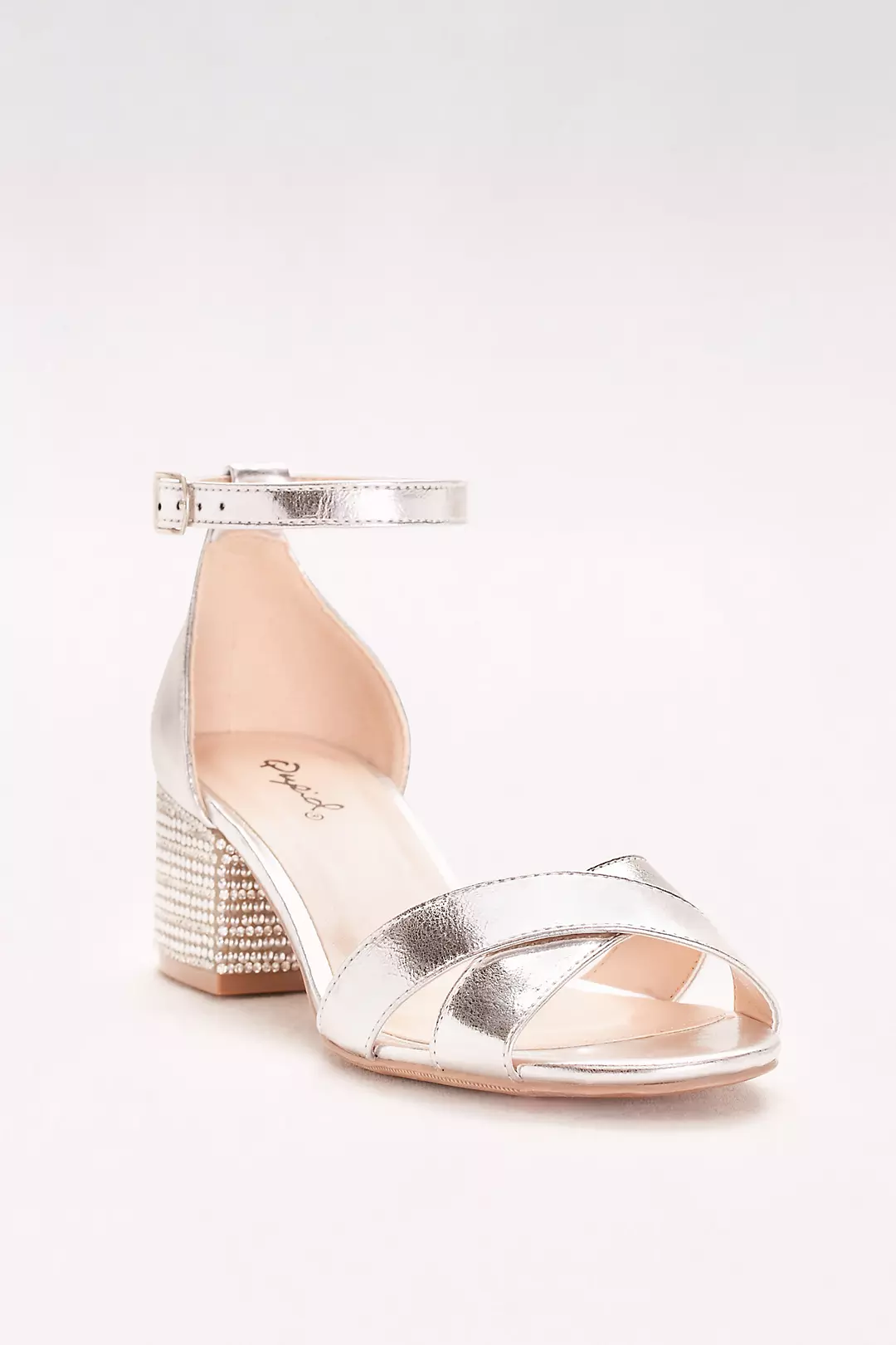 Crystal-Studded Block-Heel Sandals  Image
