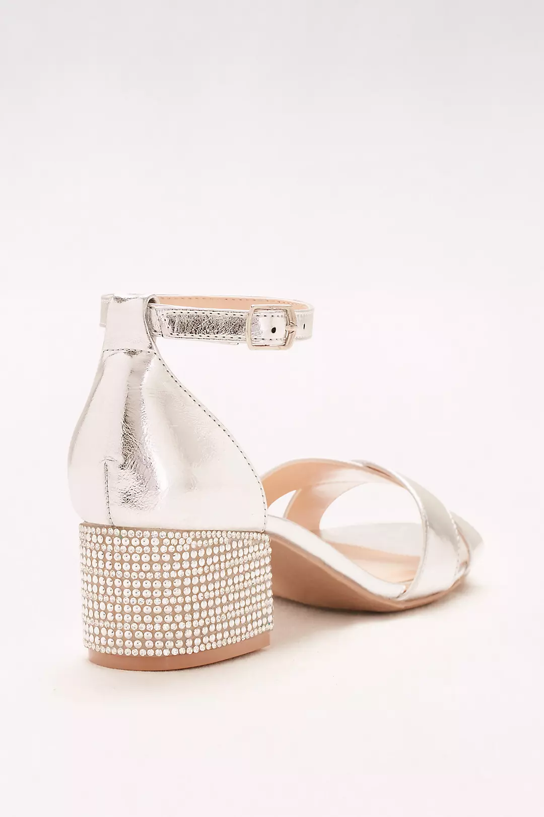 Crystal-Studded Block-Heel Sandals  Image 2