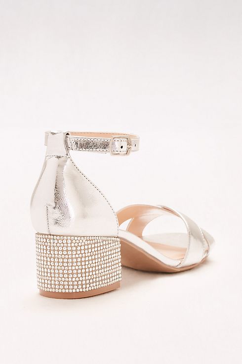 Crystal-Studded Block-Heel Sandals  Image 4