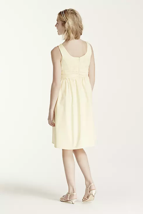 Short Cotton Dress with Ruching Detail Image 3