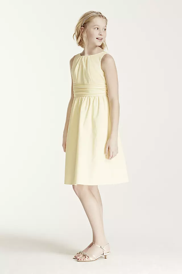 Short Cotton Dress with Ruching Detail Image 4