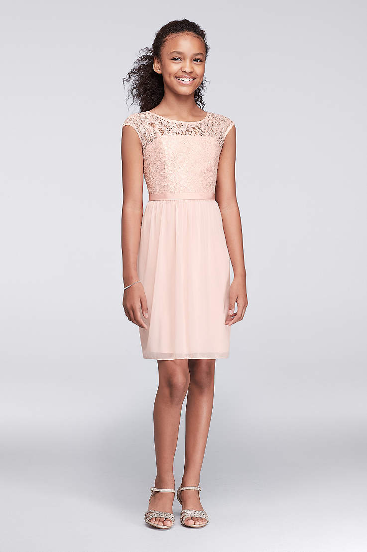 coral junior bridesmaid dresses