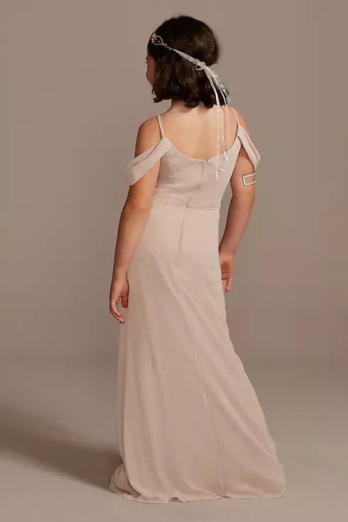 Off Shoulder Junior Bridesmaid Dress with Cascade Image 2