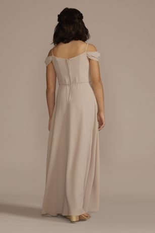 junior espresso and cream bridesmaid dresses