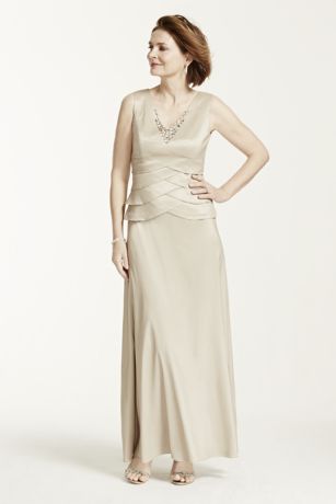 【ときた様】AMER UNDRESSED  JACKET DRESS 3/4 Sleeve Jacket Dress with Tier Bodice | David's Bridal