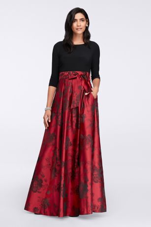 red and black mother of the groom dresses