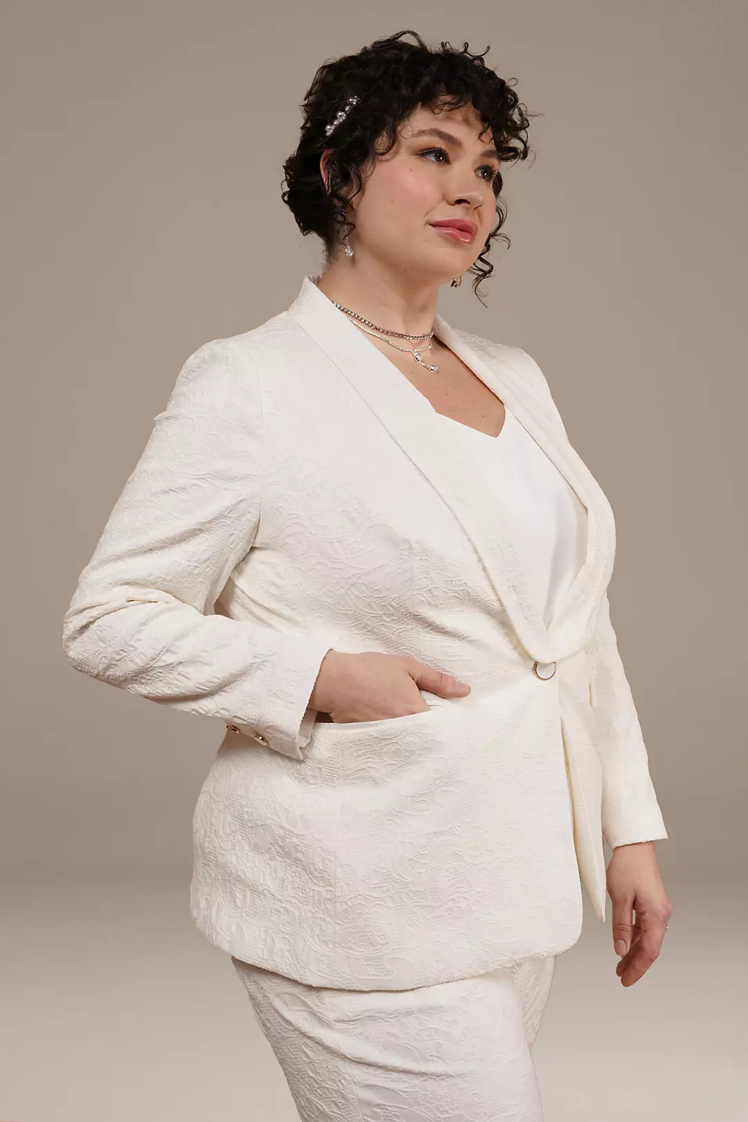 Lace Tux Blazer | David's Bridal Lace Tux Blazer | David's Bridal