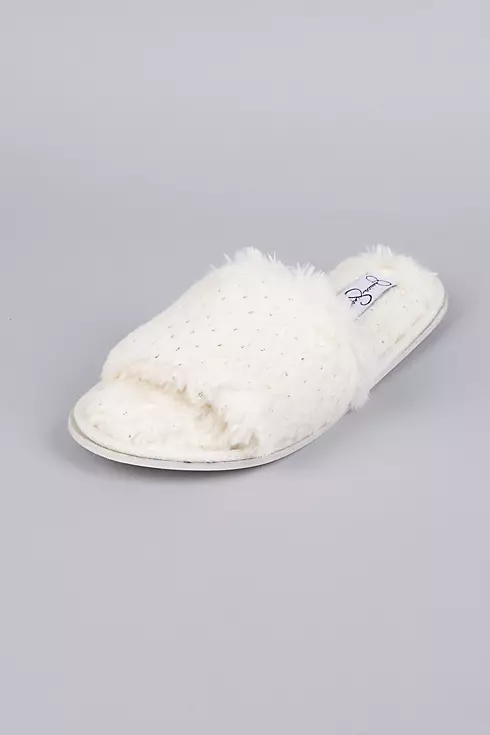 Jessica Simpson Dotted Fuzzy Slide Slippers Image 2