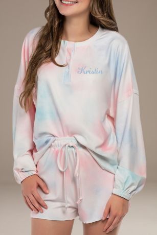 tie dye satin pajamas