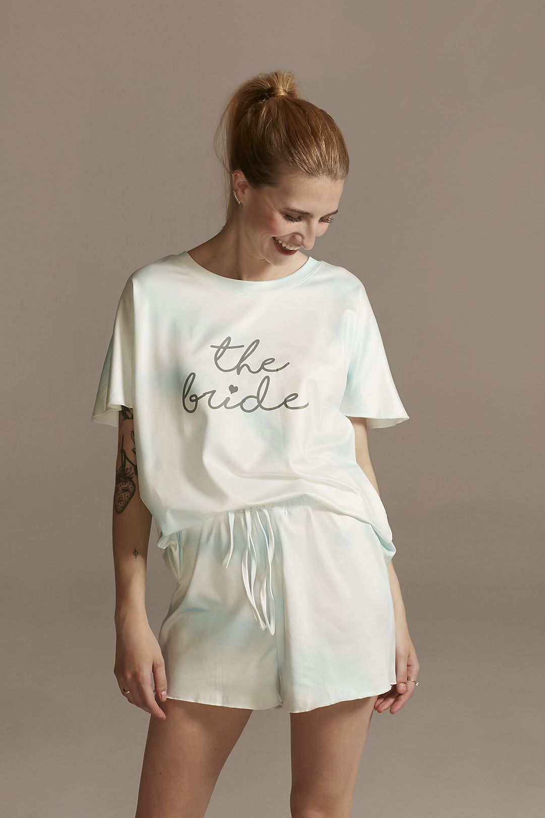 The Bride Tie-Dye Pajama Tee and Shorts Set Image