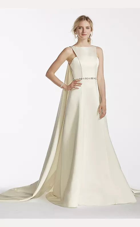 Jewel Cut Out Wedding Dress with Watteau Train  Image 3