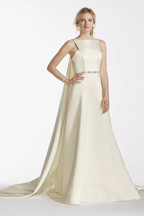 Jewel Cut Out Wedding Dress with Watteau Train  Image 3