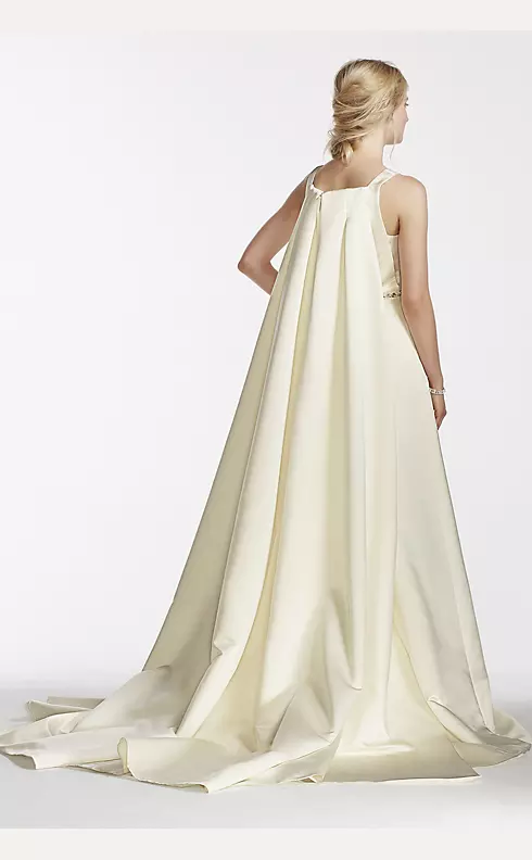 Jewel Cut Out Wedding Dress with Watteau Train  Image 4