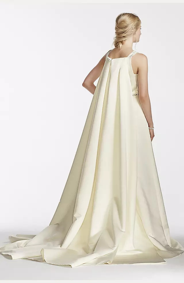 Jewel Cut Out Wedding Dress with Watteau Train  Image 4