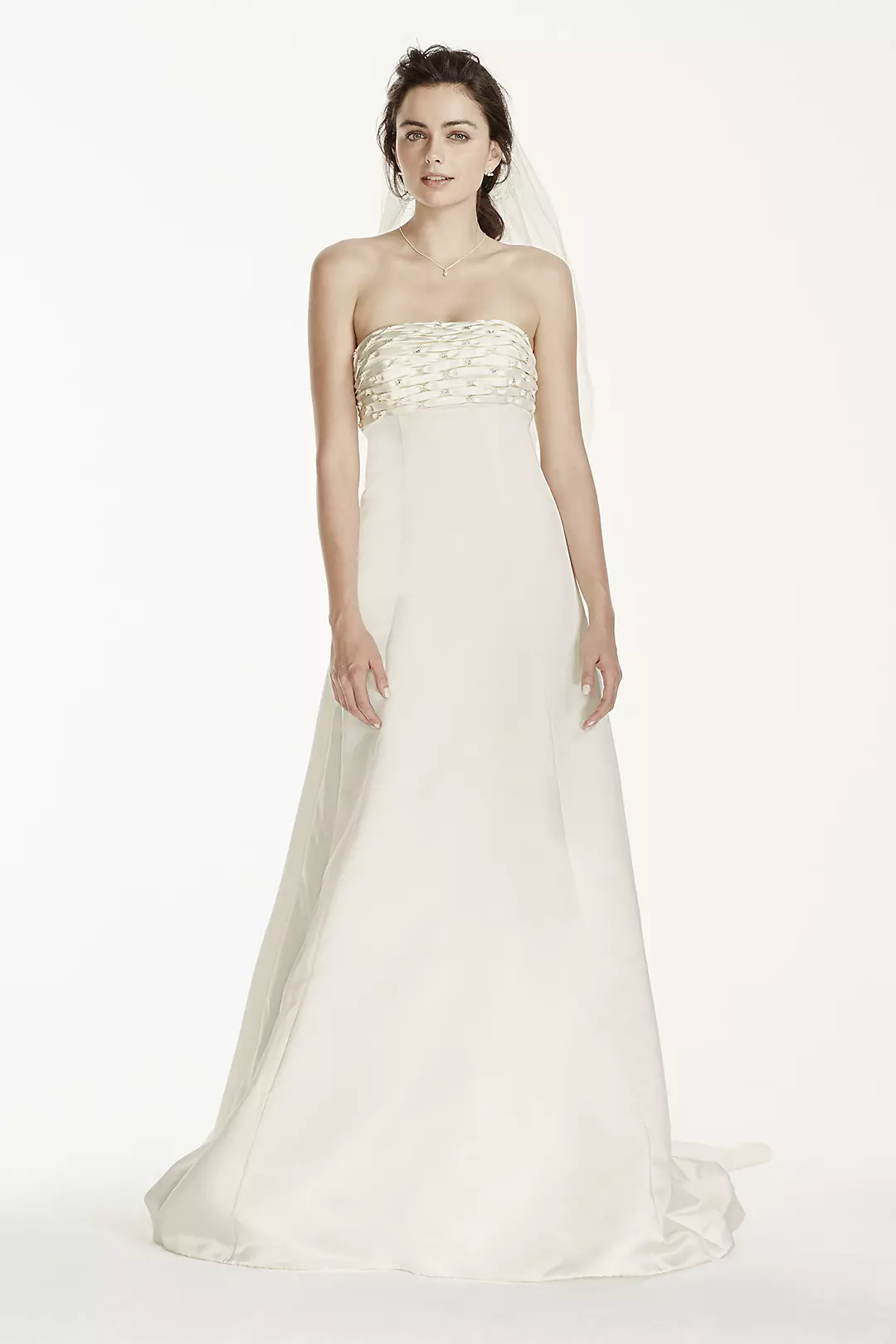 Jewel A-line Wedding Dress with Watteau Train Image