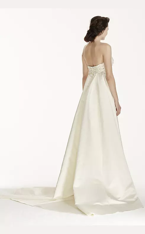 Jewel A-line Wedding Dress with Watteau Train Image 2