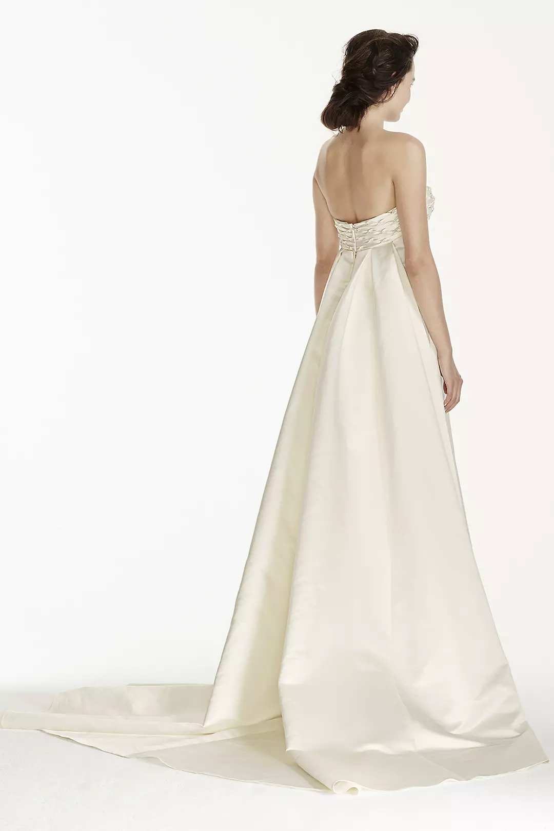 Jewel A-line Wedding Dress with Watteau Train Image 2