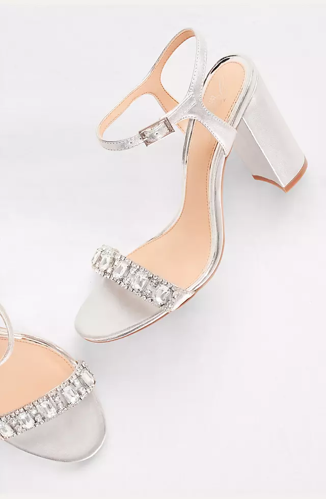 Block Heel Sandal with Embellished Strap | David's Bridal