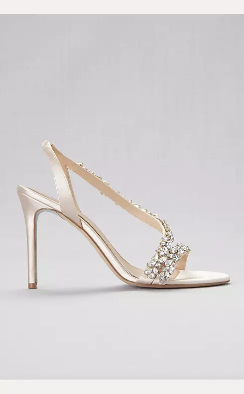 Jeweled Satin Slingback Heels | David's Bridal