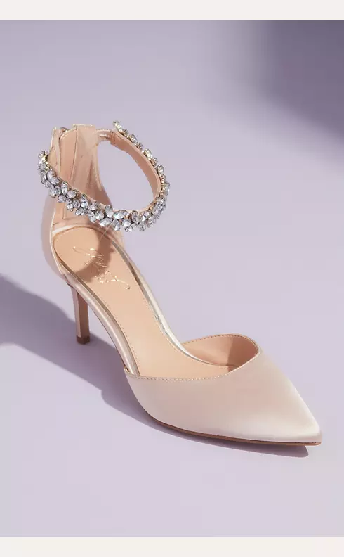 Lace d'Orsay Heels with Crystal Ankle Strap Image 2