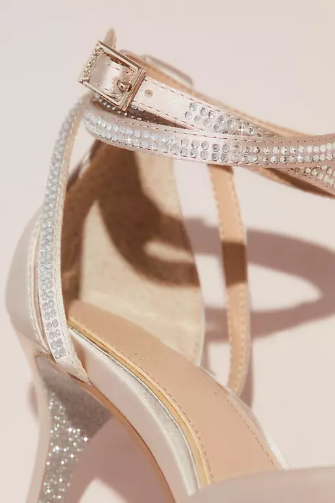 Satin d'Orsay Heels with Crystal Ankle Wrap Strap Image 2
