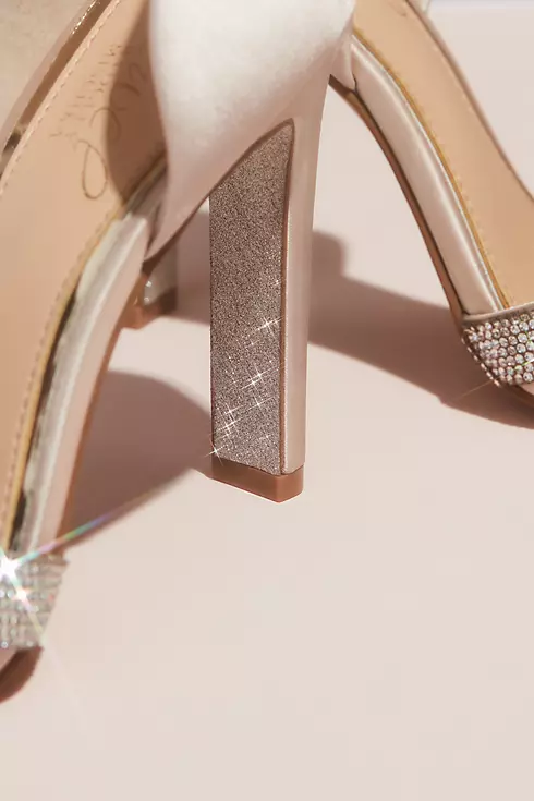 Satin d'Orsay Heels with Infinity Crystal Loop Image 3