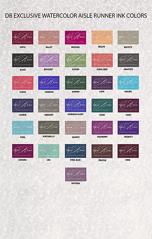 DB Exc Pers Elegant Names and Initial Aisle Runner Image 3