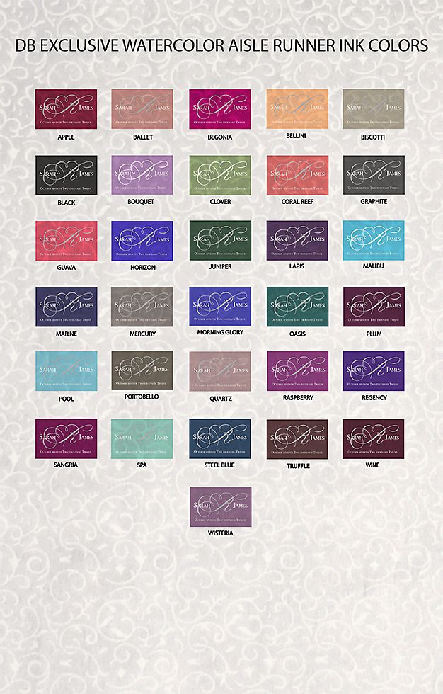 DB Exc Pers Elegant Names and Initial Aisle Runner Image 5