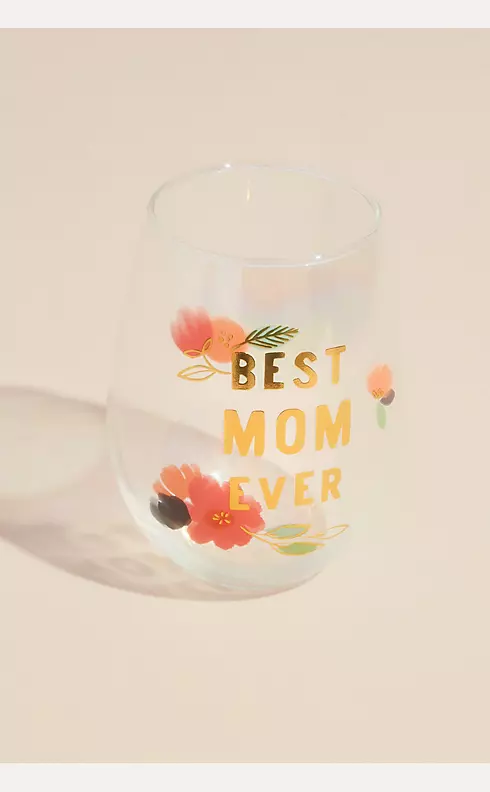 Best Mom Ever Ombre Stemless Wine Glass Image 1