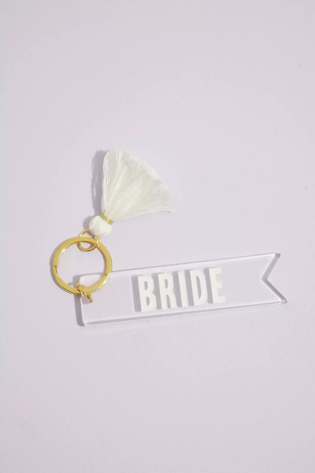 Acrylic Bride Keychain with Tassel Image