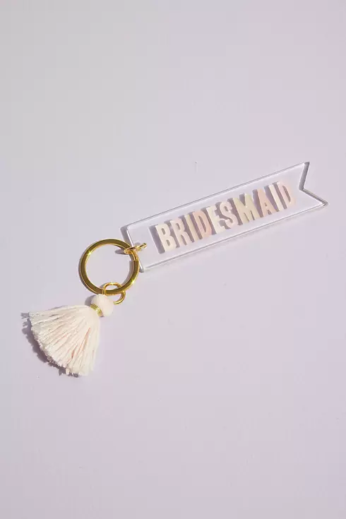 Acrylic Bridesmaid Keychain with Tassel Image 1