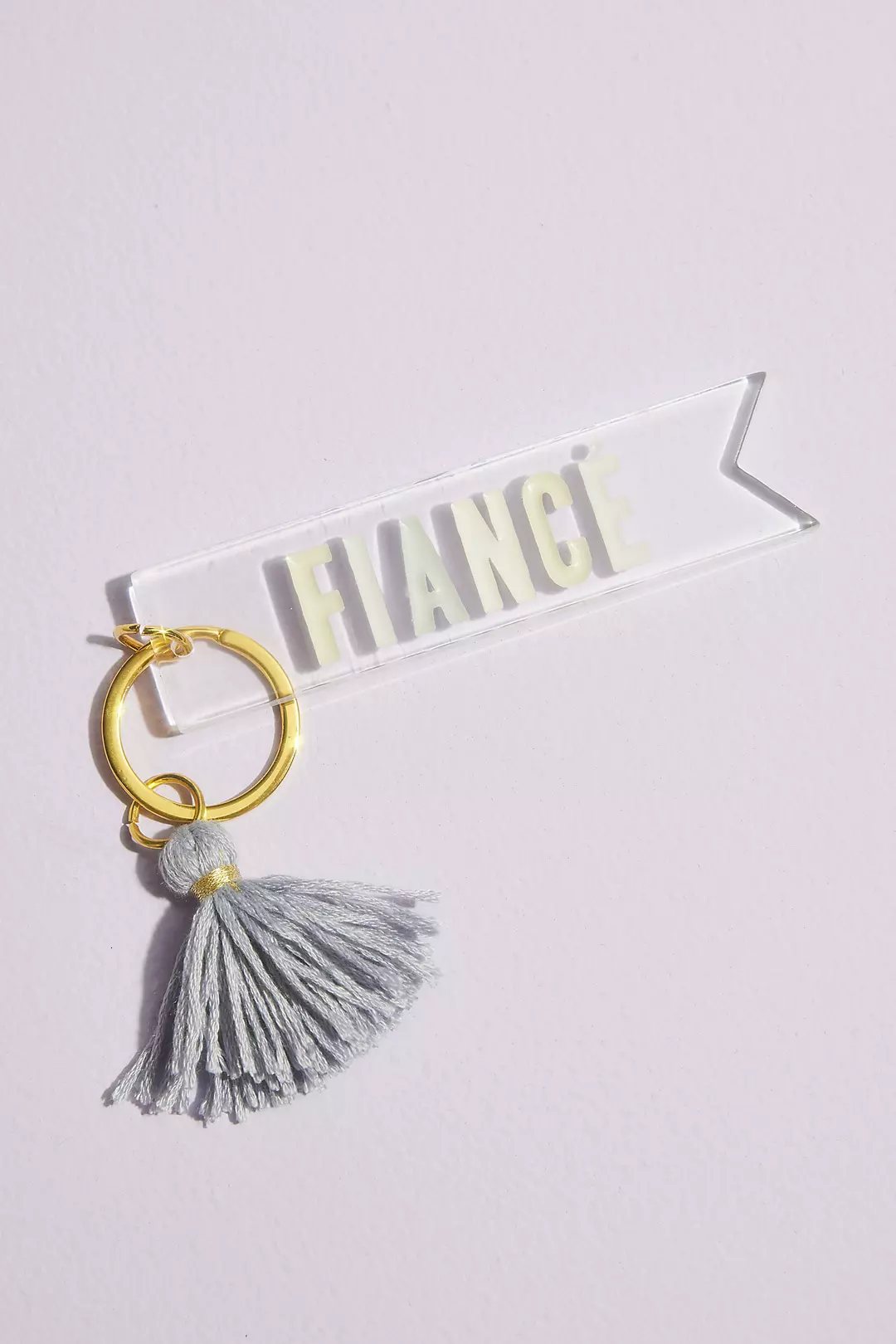 Acrylic Fiance Keychain with Tassel Image